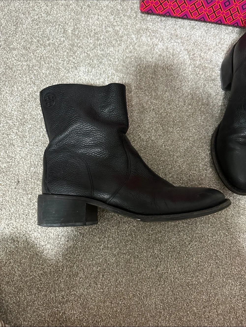 Tory Burch Black Leather Chelsea Ankle Boots